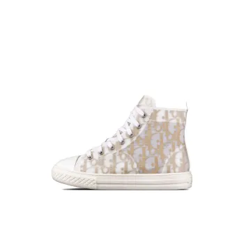 DIOR B23 High-Top Kids' Skateboarding Shoes White Gold Kids'
