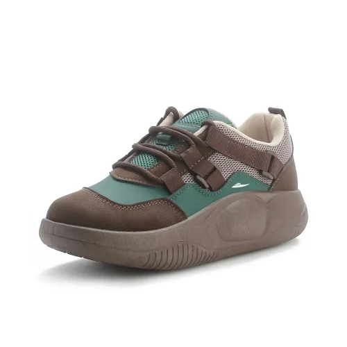 Kuding Casual Shoes Women's Low-Top Coffee