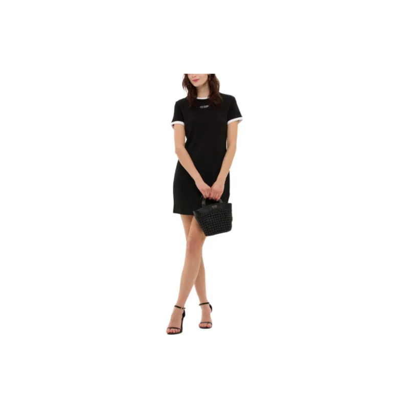 GUESS Short Sleeved Dress Women's Graphite Black-2