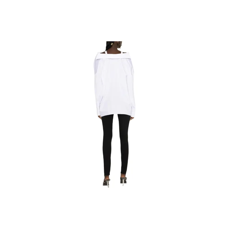 PRADA SS23 Long Sleeved Dress Women's White-2
