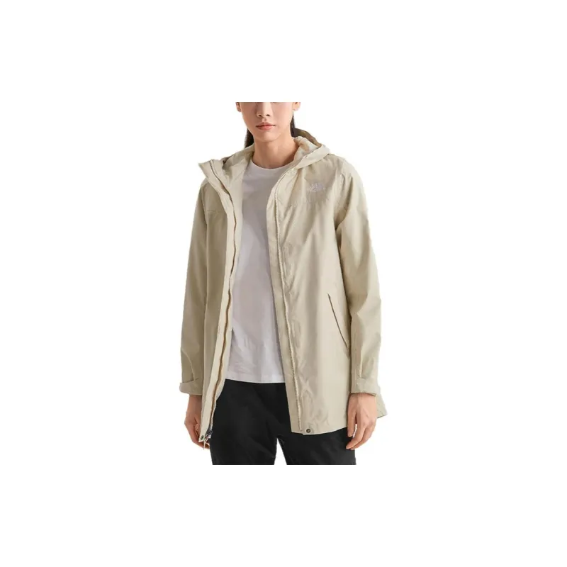 THE NORTH FACE City Outdoor Collection Water Resistant Windproof And Water Repellent Windbreaker Jacket Women's Khaki-1