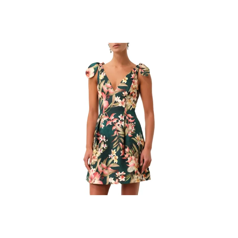 Zimmermann Lexi Tie Floral Printed Mini Dress-4