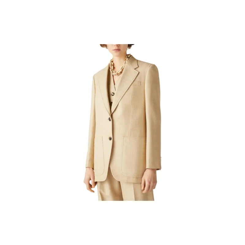 Loro Piana FW24 Business Suit Coat Women's Yellow-2