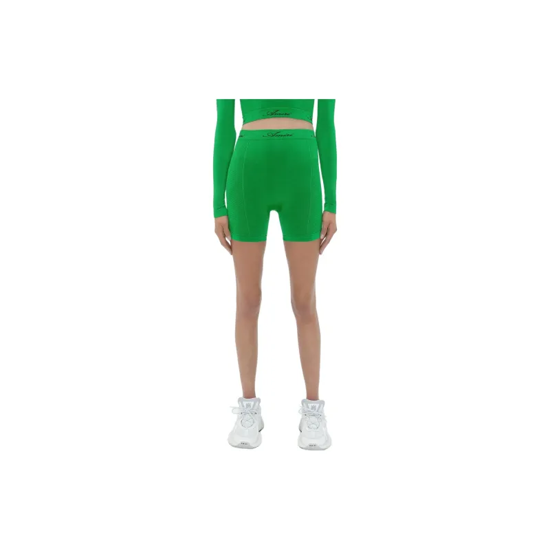 AMIRI Seamless Short Sports Shorts Women's Green-1