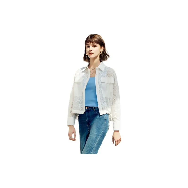 Yan Domain Jackets Coats Women's White-3