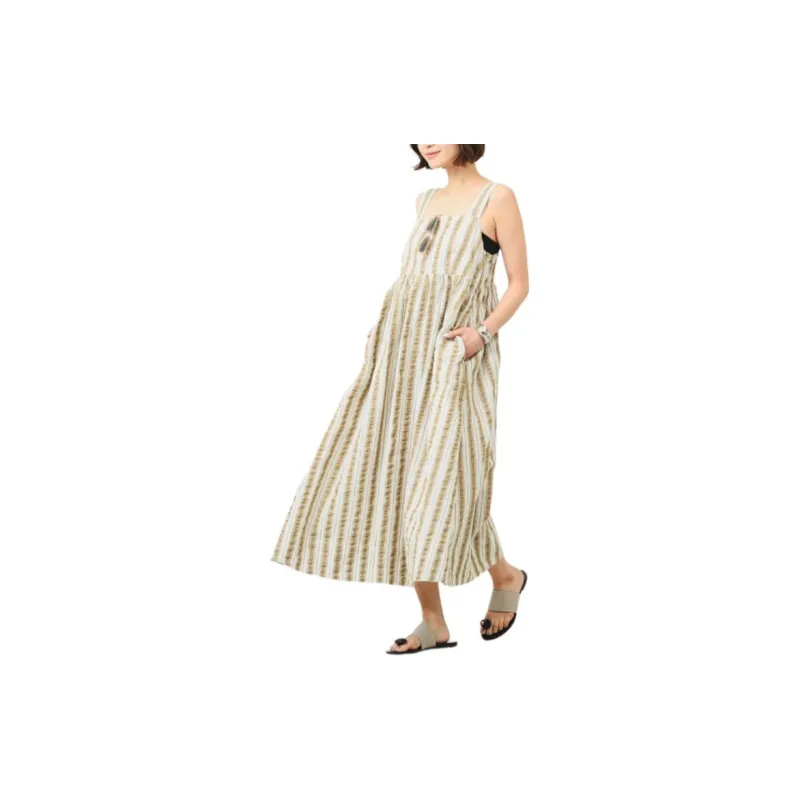 Beams Slip Dresses Women's Light Brown-4