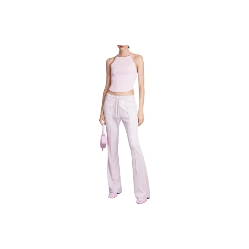 COURREGES Logo embroidered Ribbed Vest-1
