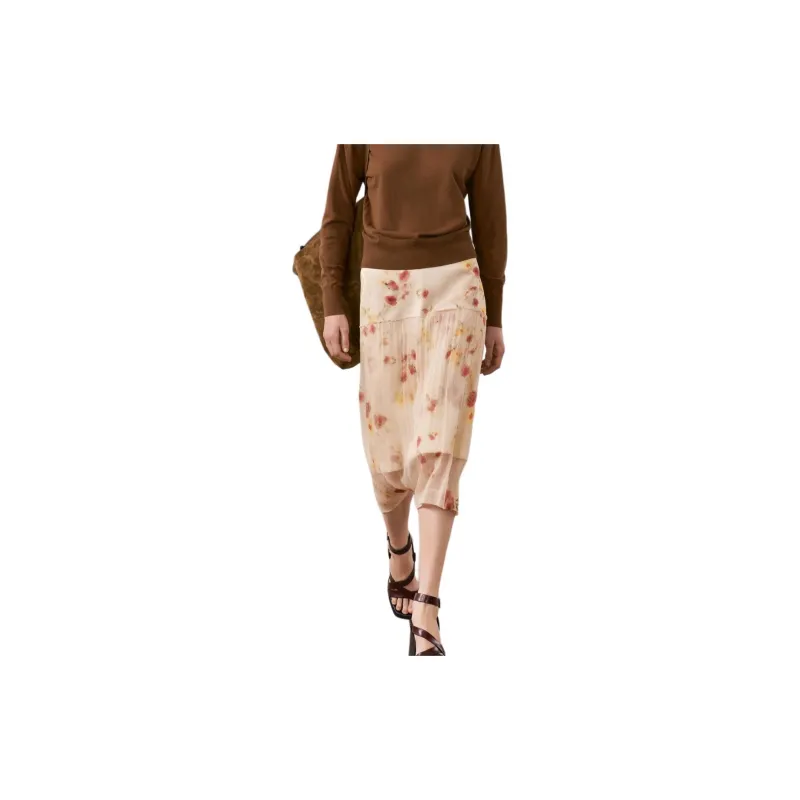 ZARA Casual Long Skirts Women's Pink-5