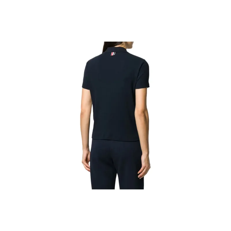 THOM BROWNE· Polo Shirt Women's Marine Blue-3