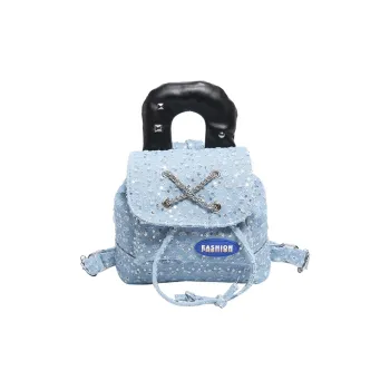 BGAY Denim Backpack Regular Women's Light Blue/Dark Blue