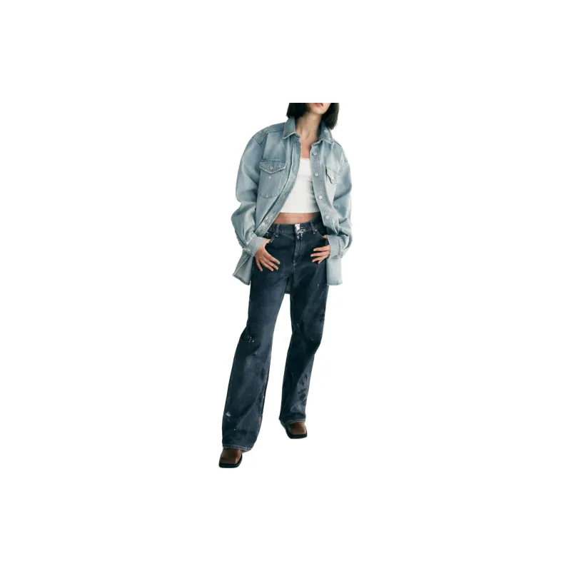 ZARA Denim Jackets Women's Blue-3