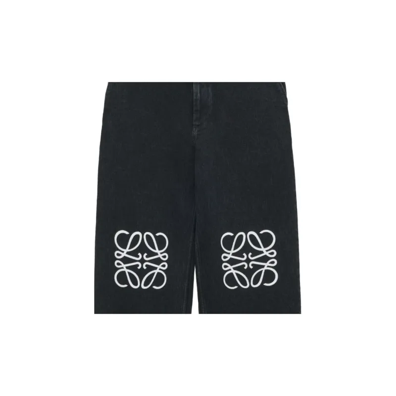 LOEWE Anagram Baggy Jeans 'Black'-4