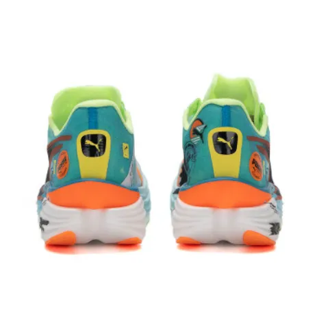 PUMA Deviate NITRO Slip Resistant, Abrasion Resistant, Breathable Low Top Casual Running Shoes Women's Blue Green-3