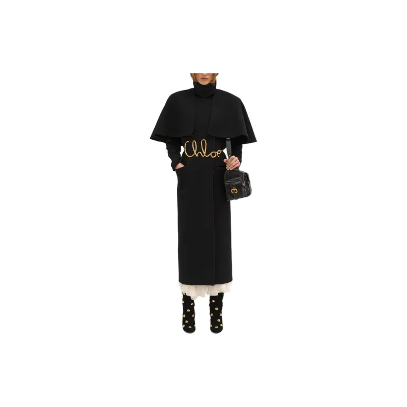 Chloé Double Breasted Cape Coat-1