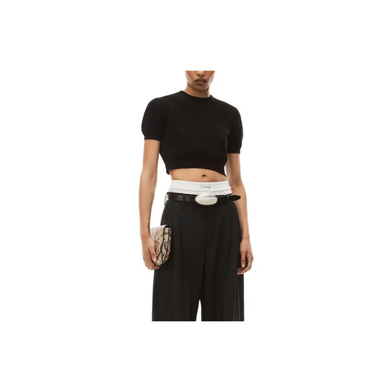 Alexander Wang Logo Detailed Cropped Top-3