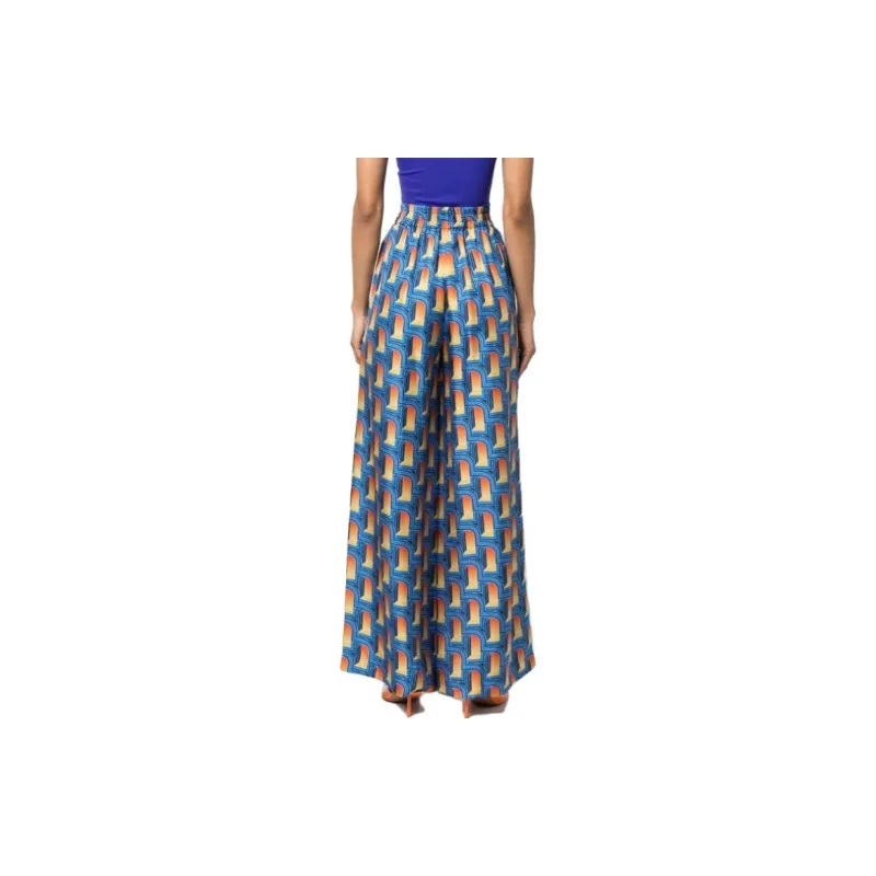 CASABLANCA Printed Wide Leg Trousers 'L'Arche De Nuit'-2