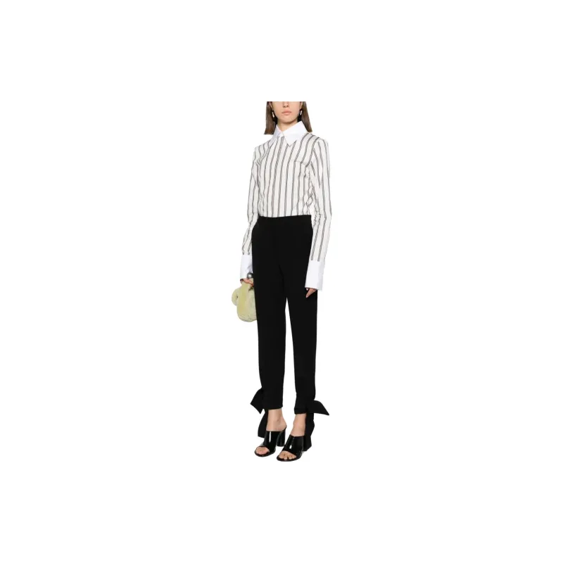 MSGM Tied Fastened Ankles Stretched Trousers-1