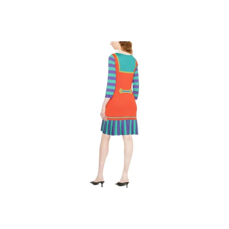 MOSCHINO Long-Sleeved Dresses Women's Orange-2