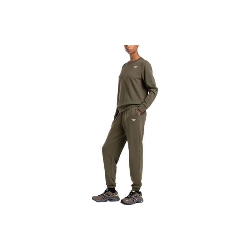 Reebok Identity French Terry Casual Pants Women's Army Green-3