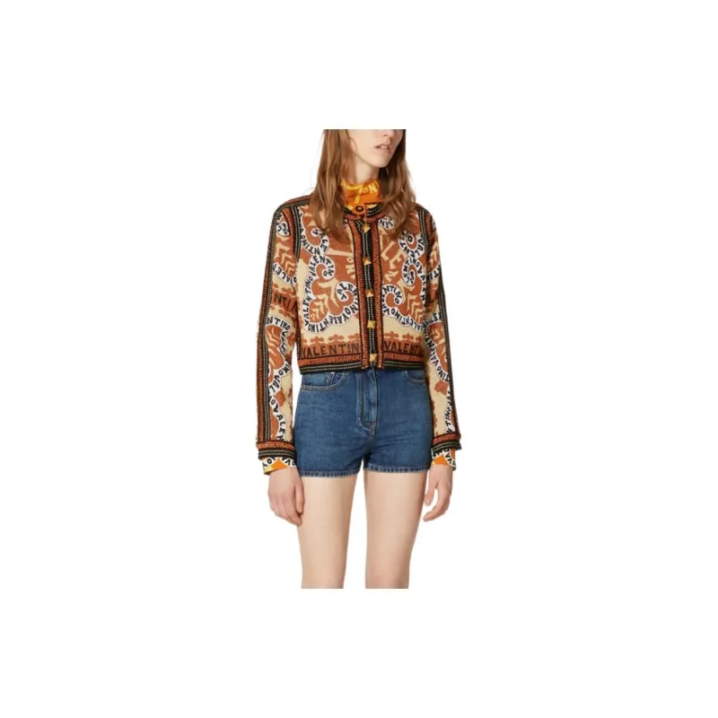 Valentino Giacca Maglia Jacket 'Nero/Arancio Oro'-2