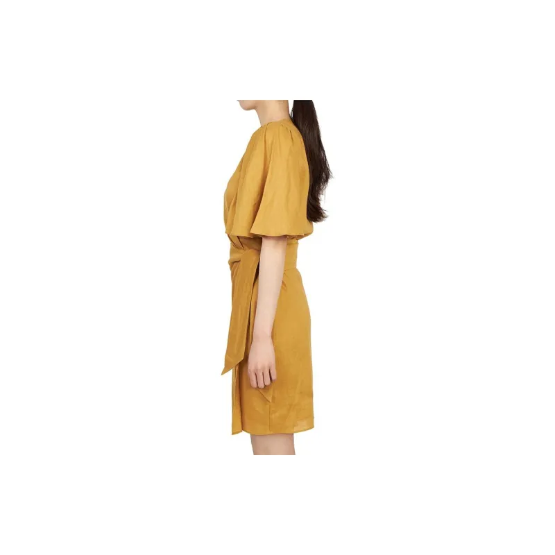 Vanessa Bruno Short Sleeved Dress Women's Yellow-3