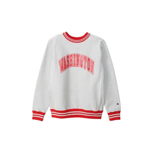 Champion Reverse Weave Sweatshirts Unisex Silver Gray / Chestnut