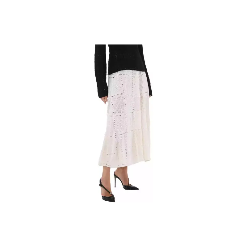 Chloe Casual Long Skirts Women's White-4