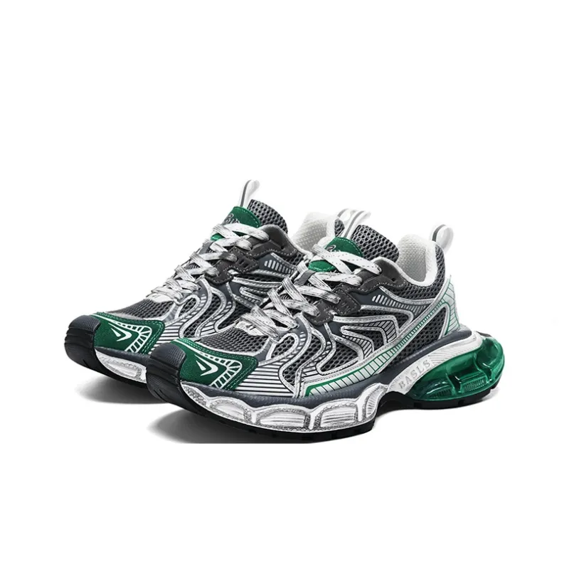 BASLS Fashion Casual Shoes Ankerle Breathable Height Increase Low Top Chunky Sneakers Unisex-35