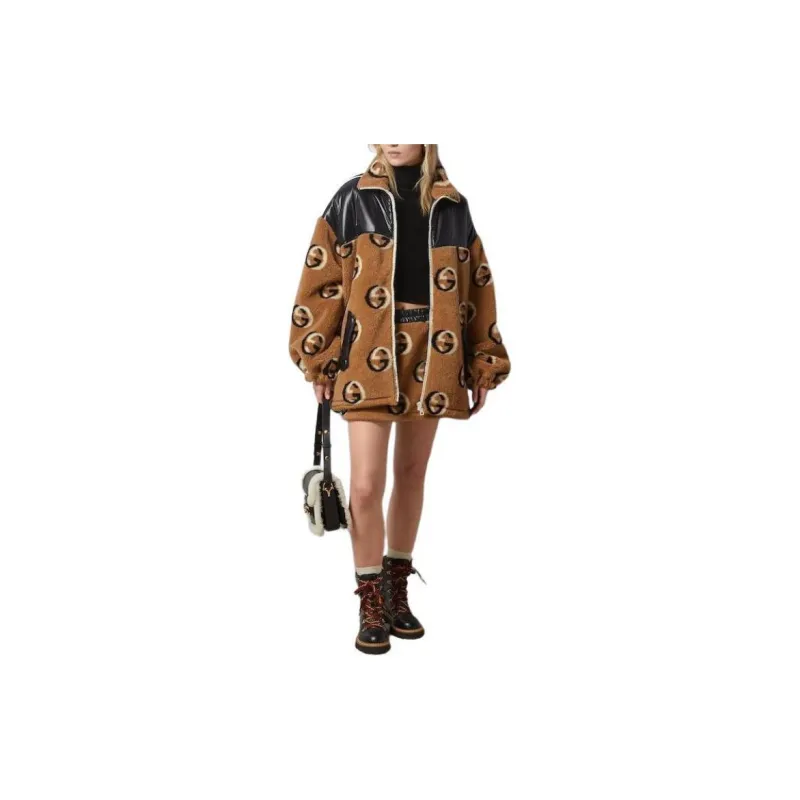 GUCCI Fleece Jacquard Zipper Jacket-1