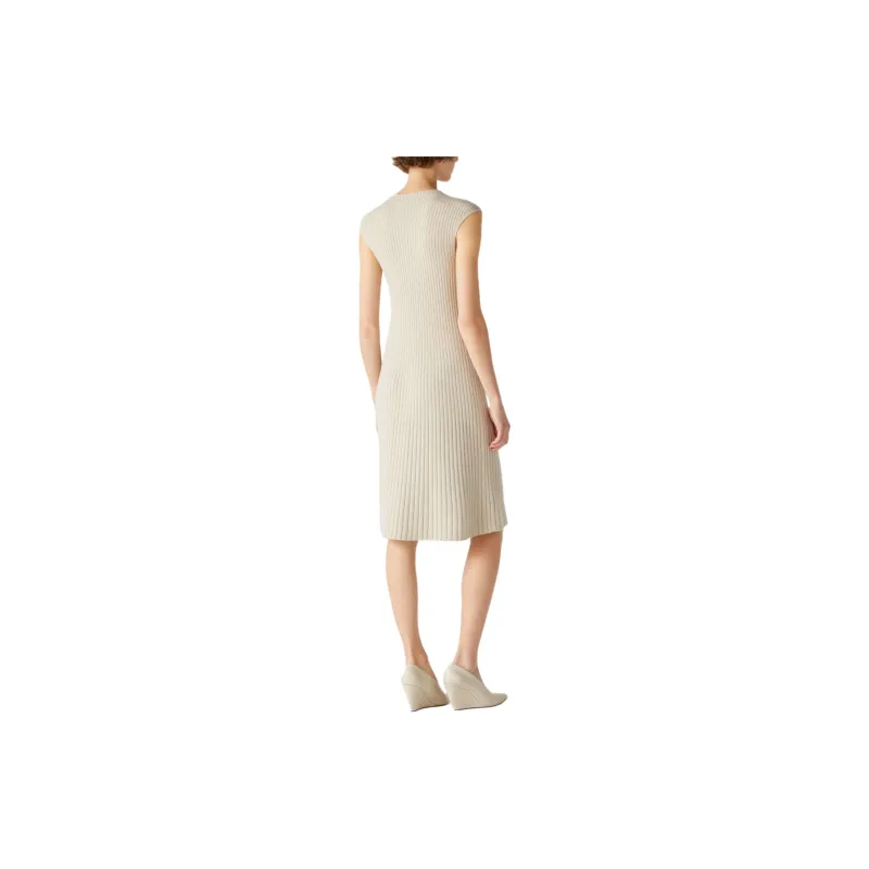 Loro Piana FW24 Sleeveless Dress Women's Beige-4