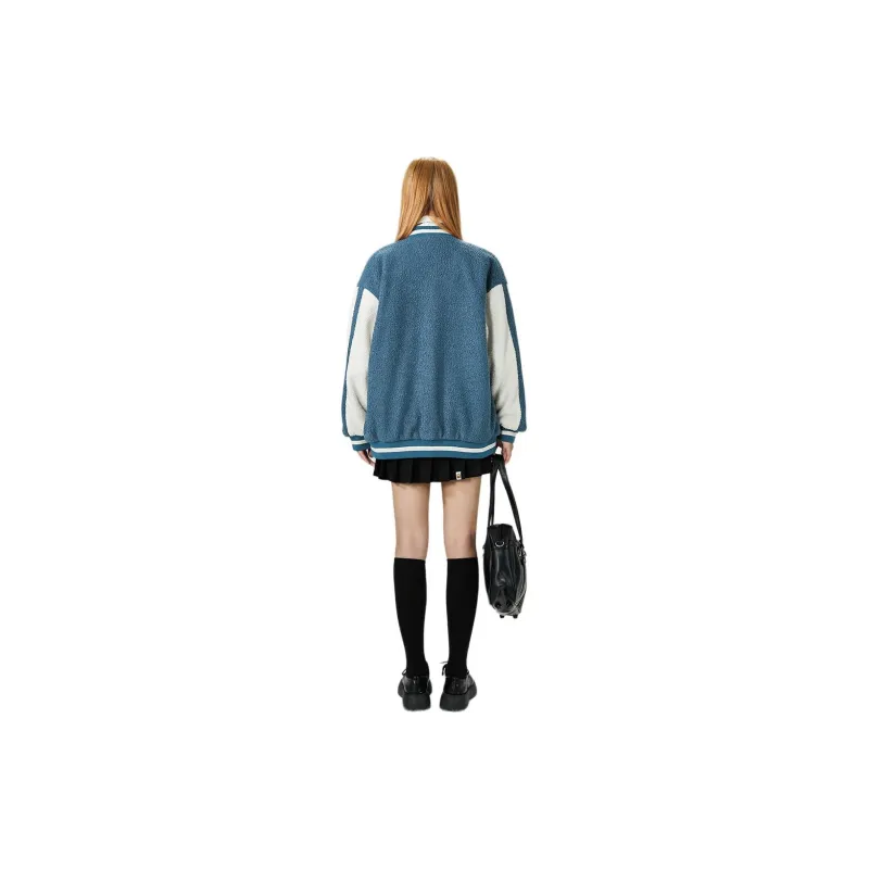 B.Duck Velvet feel Coat Women's Navy Blue-1