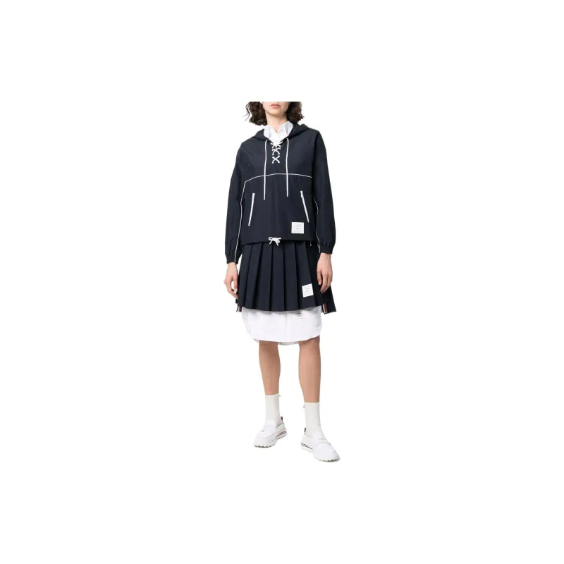 THOM BROWNE Pleated Drop-hem Mini Skirt-2