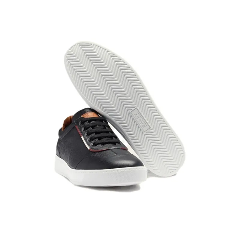BALLY Low Top Skateboard Shoes Men's Black-4