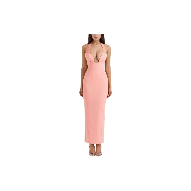 HOUSE OF CB GIANINA Slip Dress Women's SORBET/Ice Cream Color-2