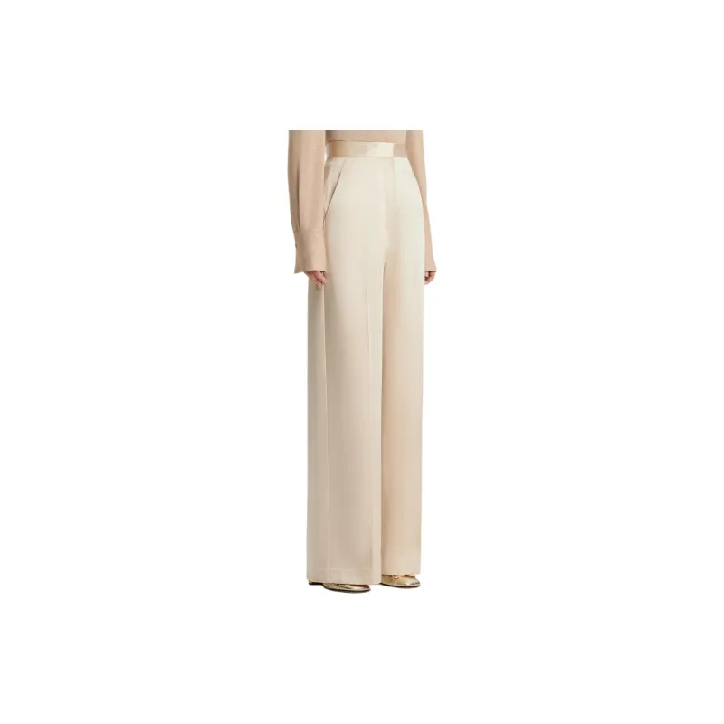 SCANLAN THEODORE Satin Drape Leg Trouser Casual Pants Women's Gold-3