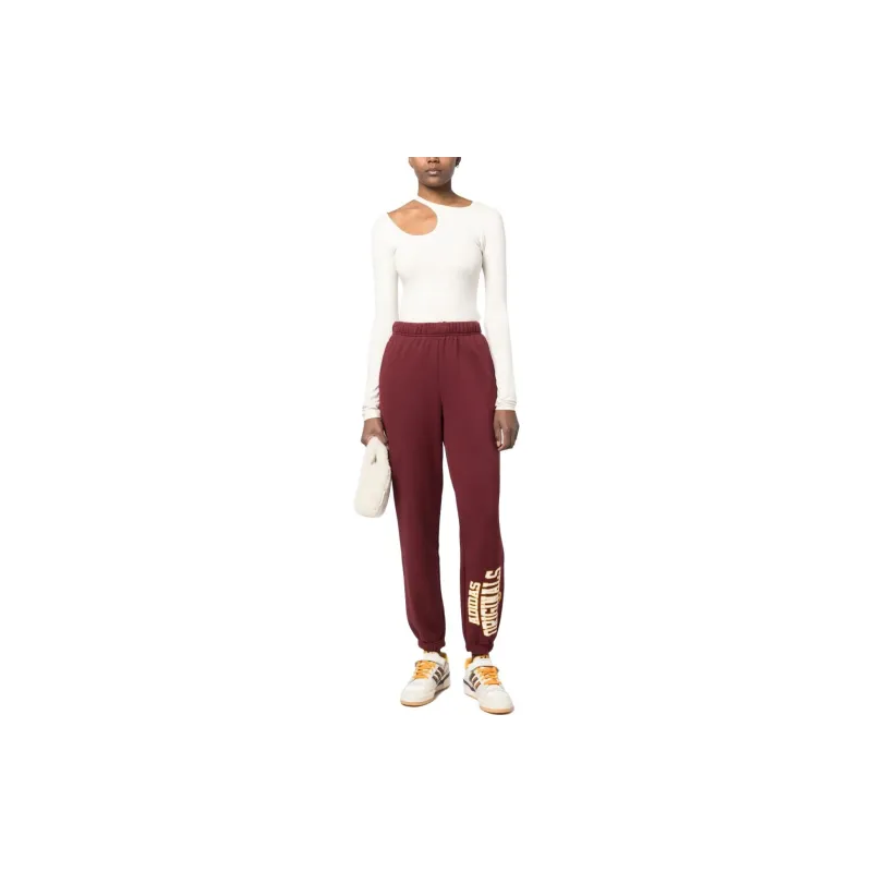 Adidas Knitted Sweatpants Women's Burgundy-1