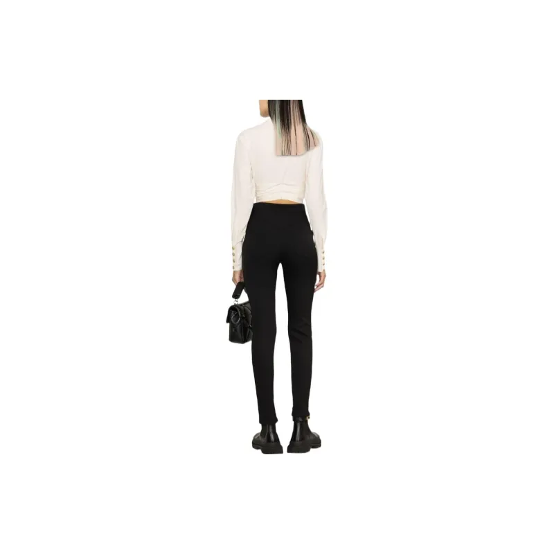 BALMAIN High Waist Slim Fit Trousers-2