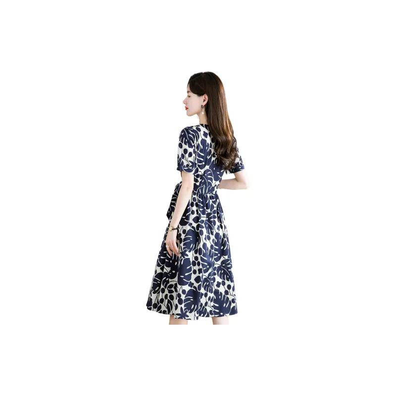 Mylan Short Sleeved Dresses Women's Blue-2