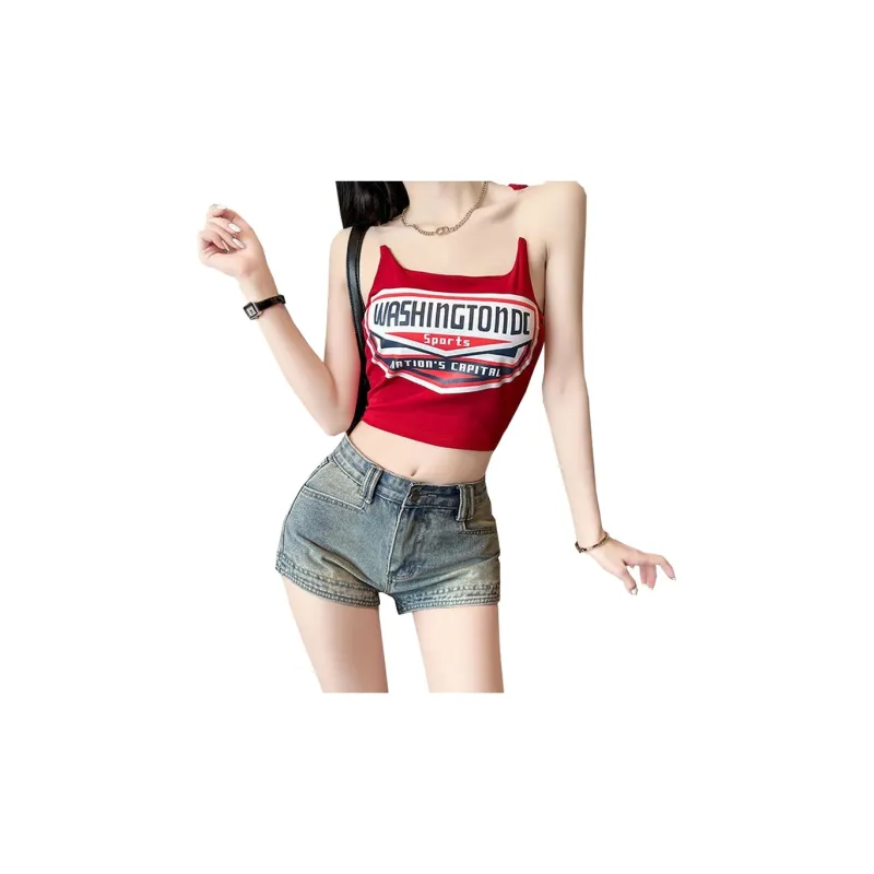 Concubine Zhu Denim Shorts Women's Vintage Blue-2