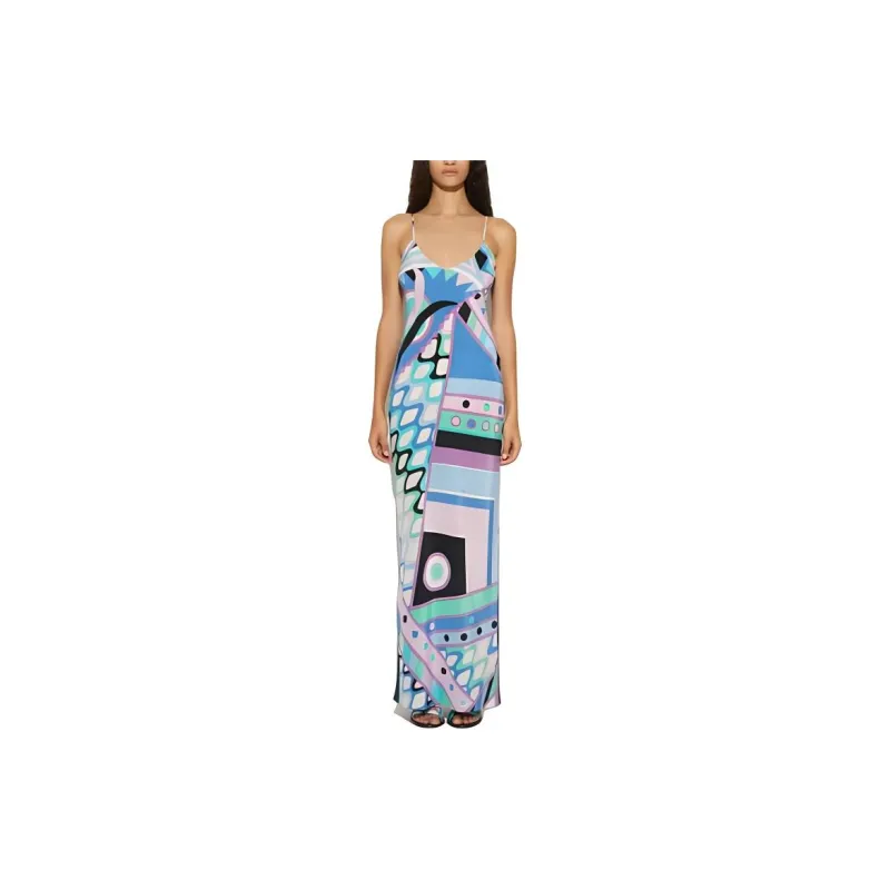 EMILIO PUCCI Vivara print Silk Maxidress-2