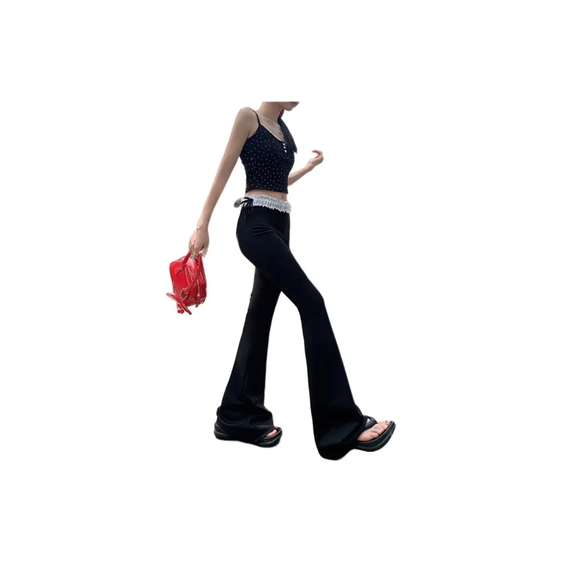 Kazakhstan Casual Pants Women's Black-1
