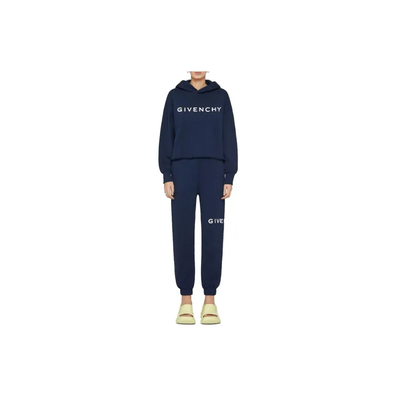 Givenchy Knitted Sweatpants Women's Navy Blue-1