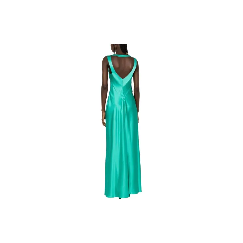 ALBERTA FERRETTI Cut Out Cocktail Satin Dress-2