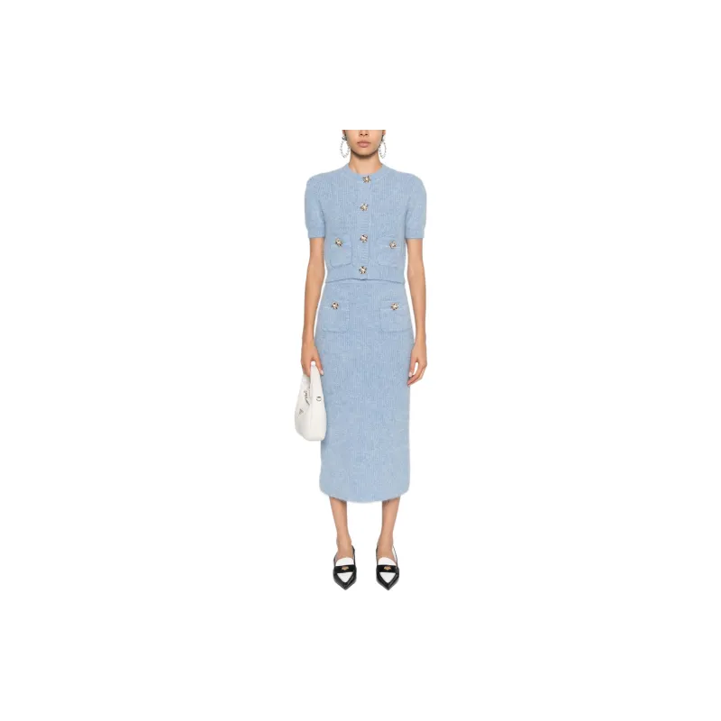 Self portrait Soft Knit Midi Skirt-1