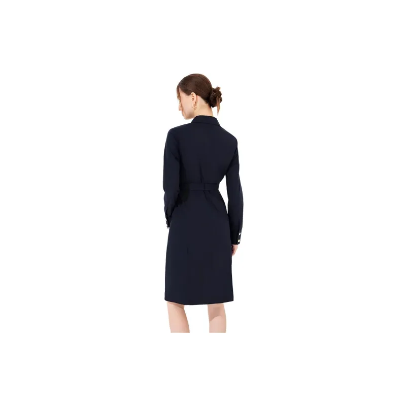 Hush Puppies Long Sleeved Dresses Women's Dark Blue-2