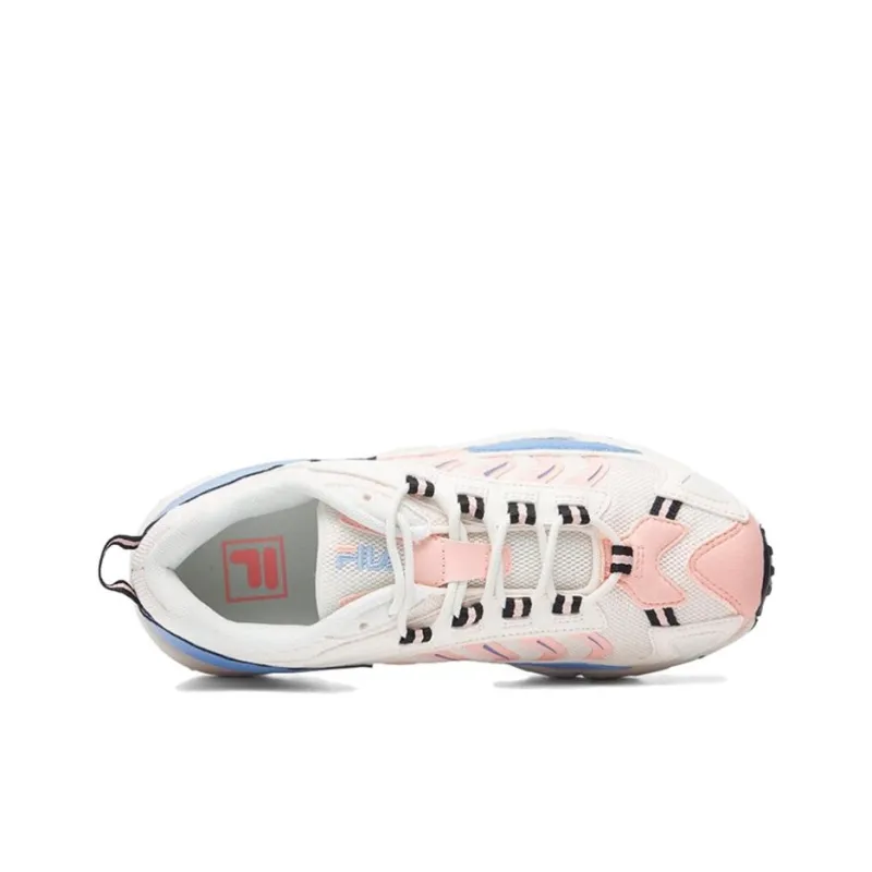 FILA Ravagement 1 Cushioning Anti-Slip And Wear-Resistant Low-Top Skateboard Shoes Women's White Blue-3