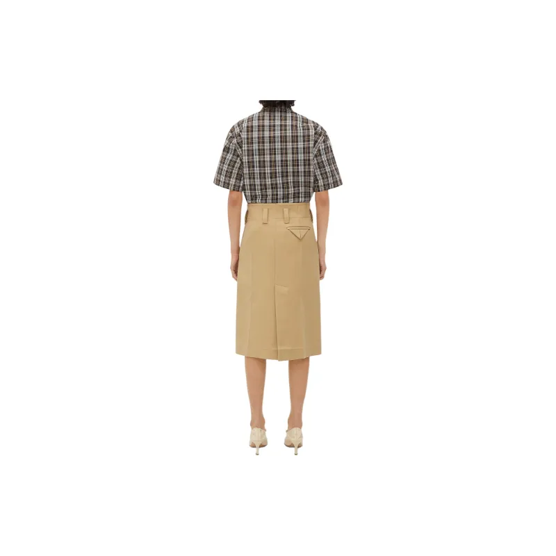 Bottega Veneta Rear Slit Midi Skirt-3
