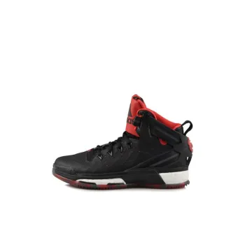 Adidas D Rose 6 Slip Resistant Cushioning Wear Resistant Mid Top Children's Basketball Shoes Black Red Kids'