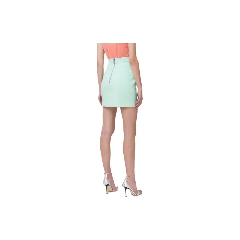 BALMAIN Casual Short Skirts Women's Green-2