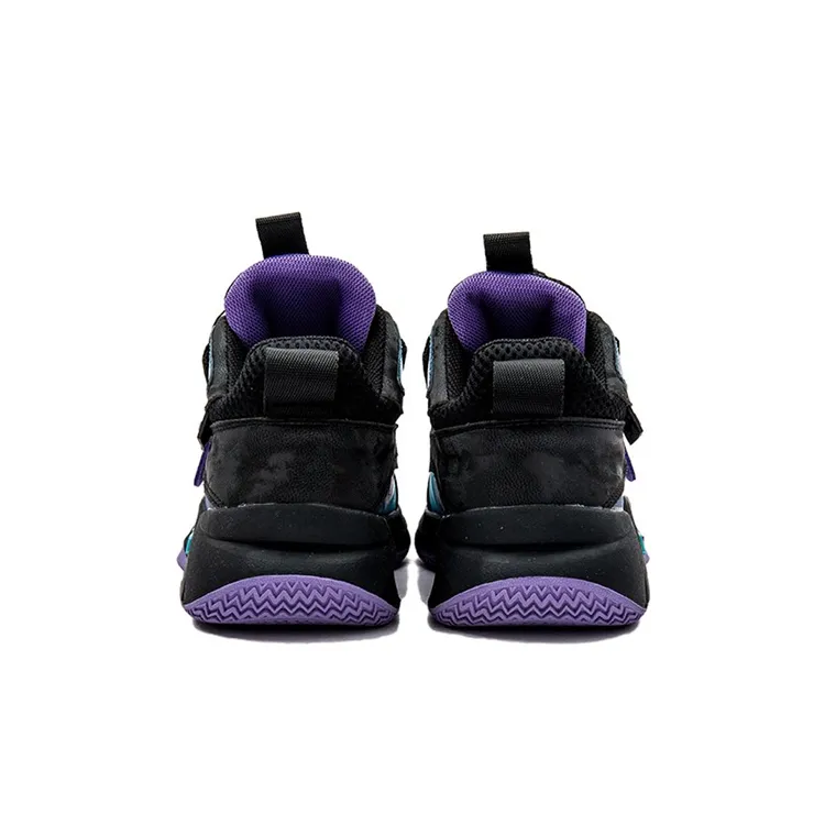 KAPPA KIDS High Top Children's Basketball Shoes Black Purple Kids'-4